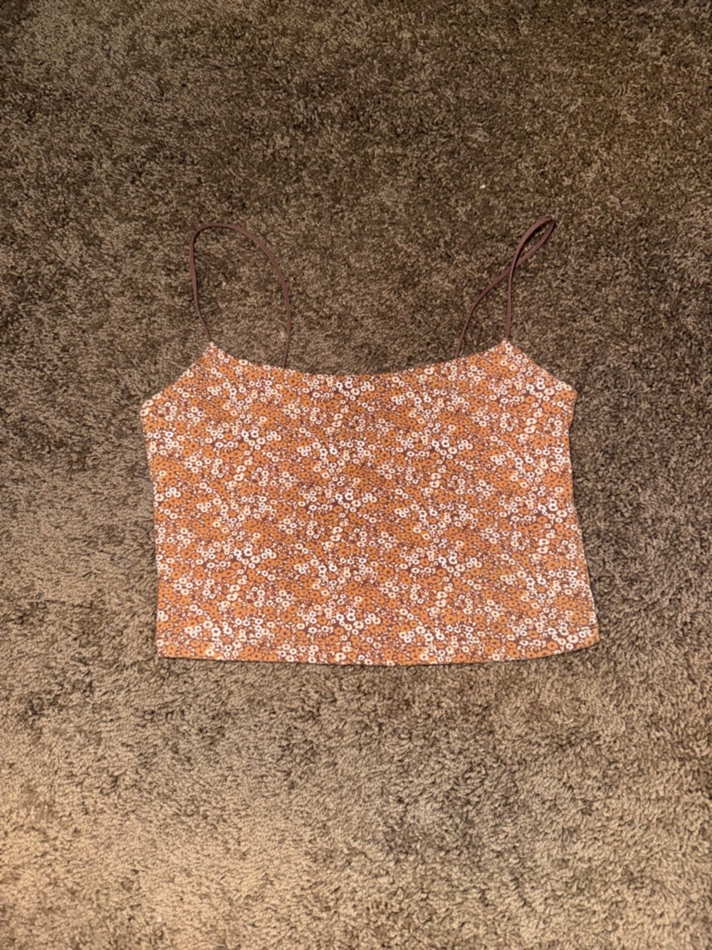 Aeropostale brown floral tank top